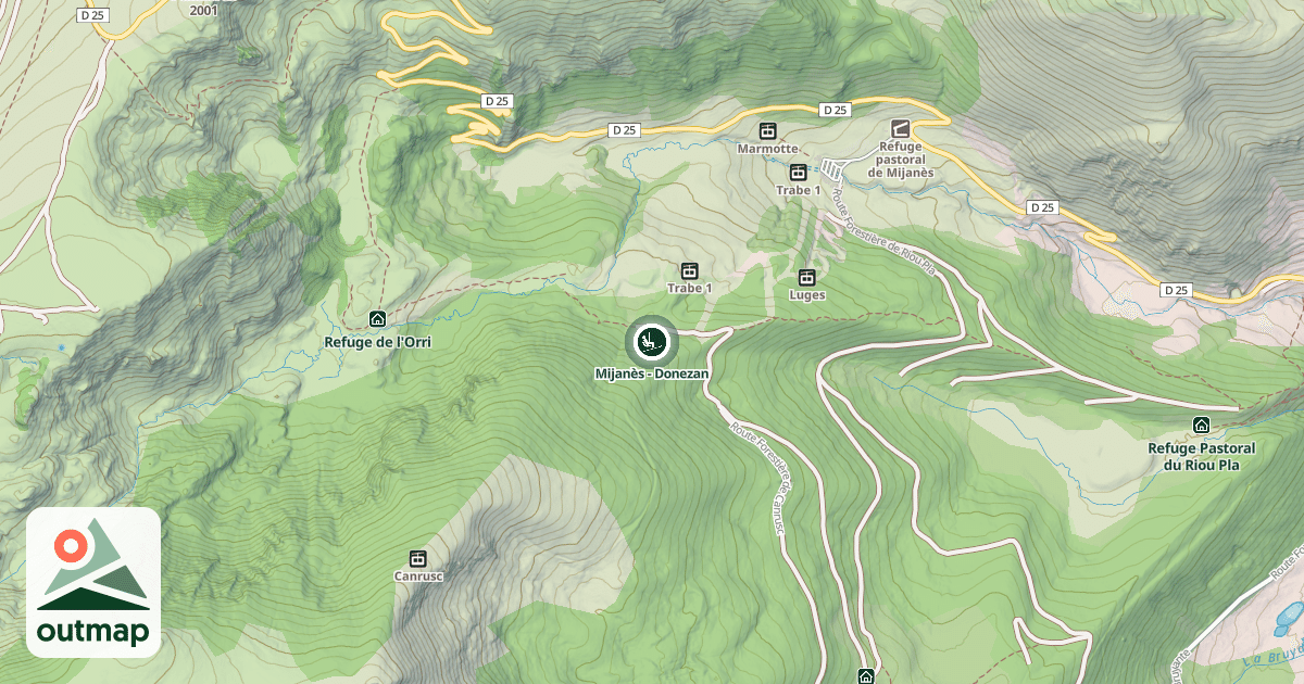 Map of Mijanès - Donezan