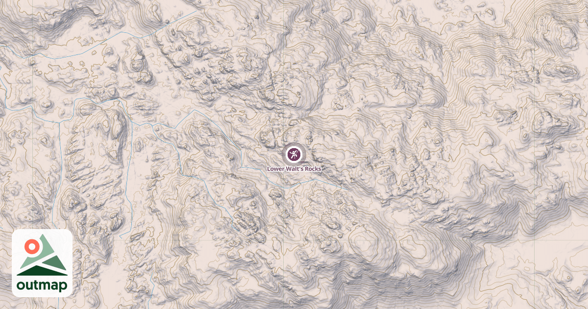 Map of Lower Walt's Rocks