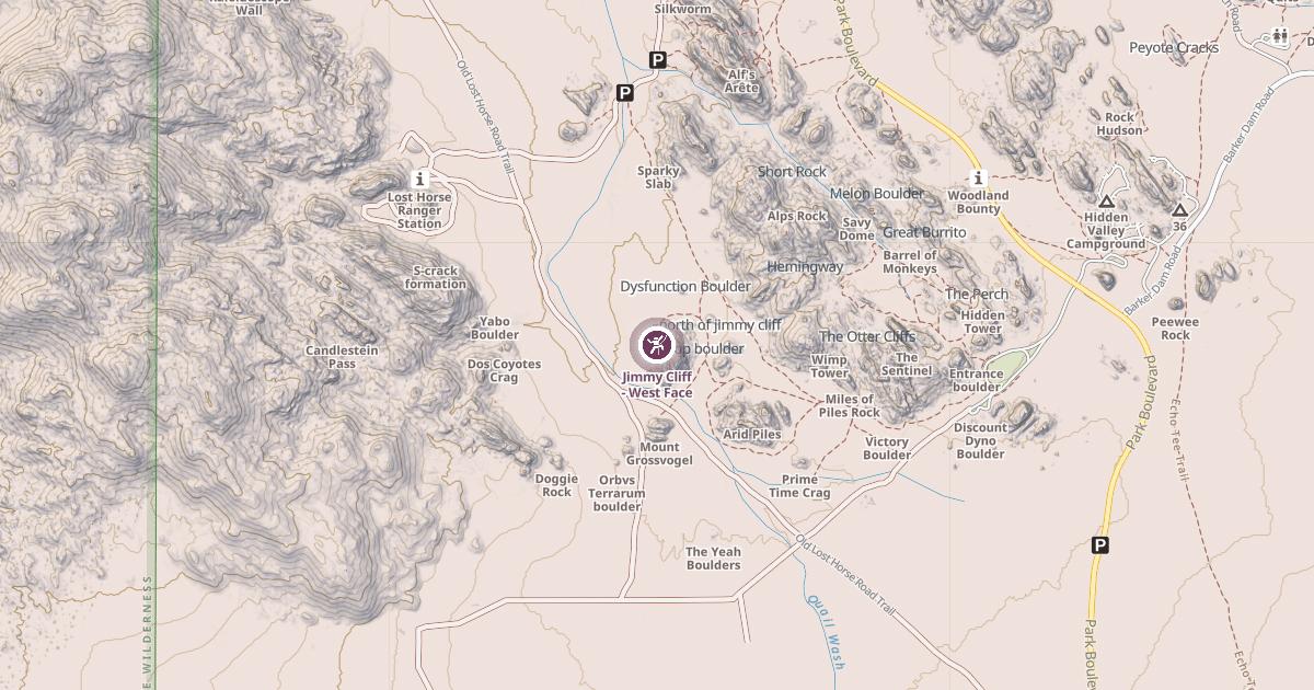 Map preview of Jimmy Cliff - West Face