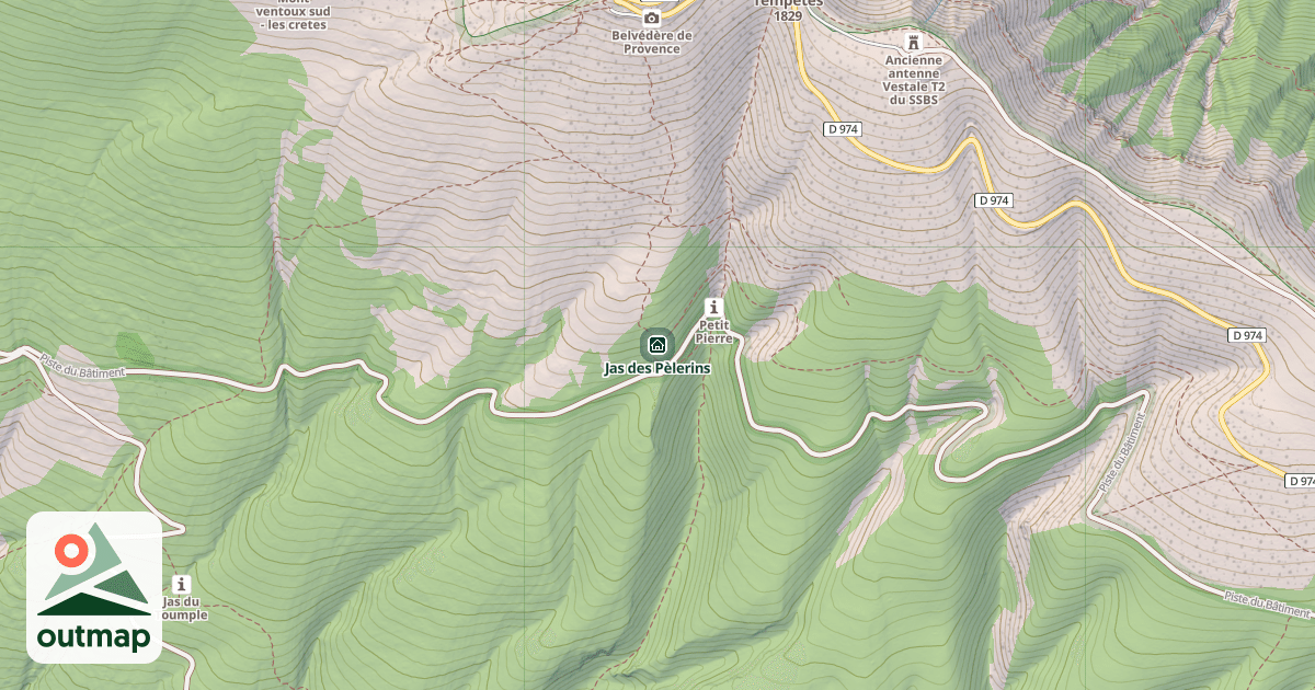Map of Jas des Pèlerins