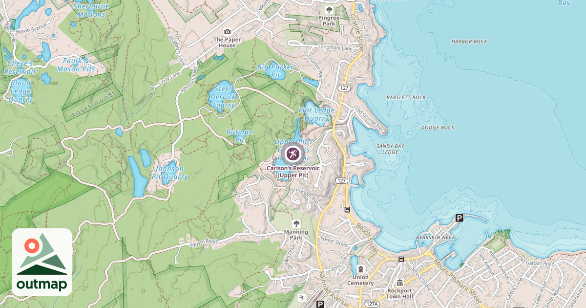 Map of Carlson’s Reservoir (Upper Pit)