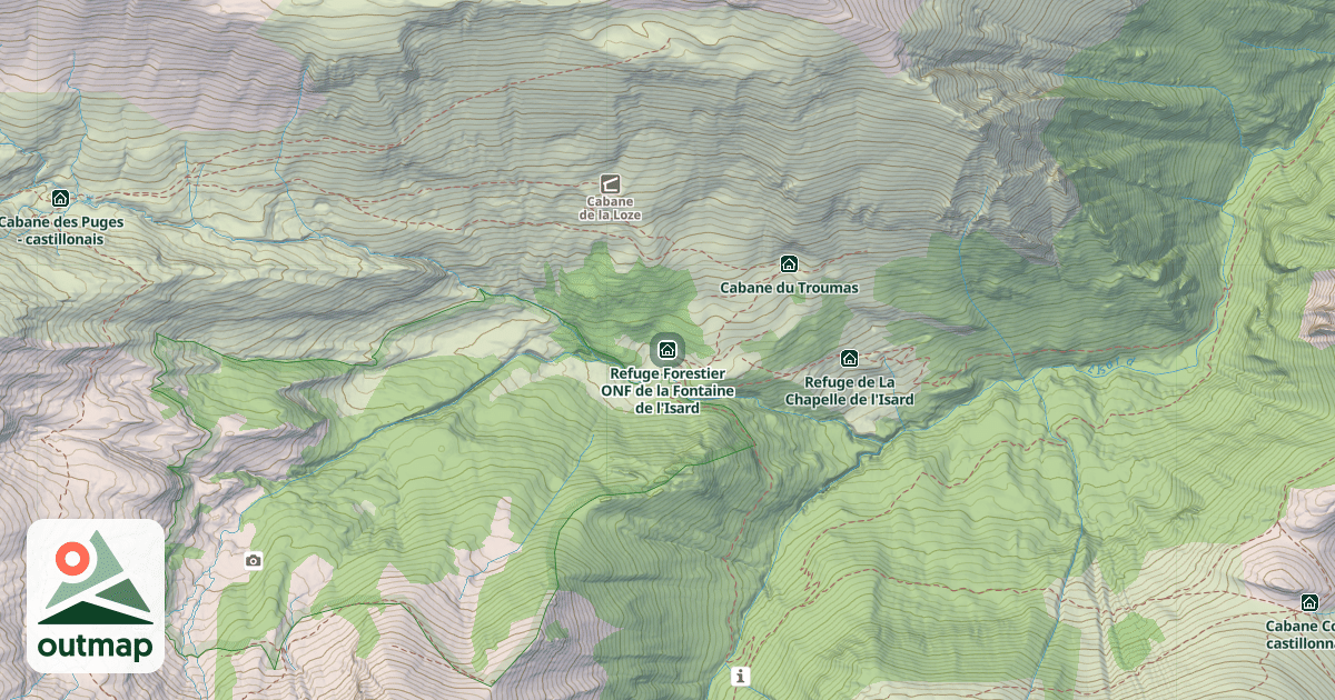 Map of Refuge Forestier ONF de la Fontaine de l'Isard