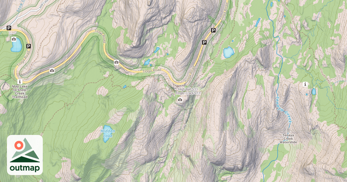 Map of High-Ball 5.11 Finger Crack