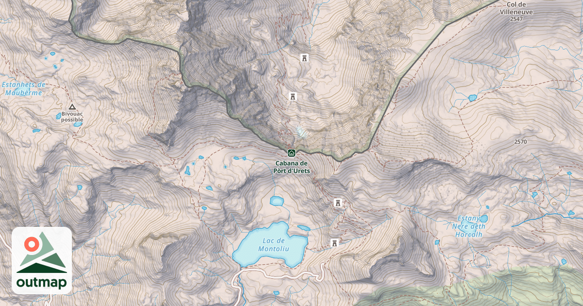 Map of Cabana de Pòrt d'Urets
