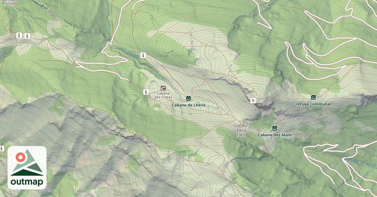 Map of Cabane de Lhéris