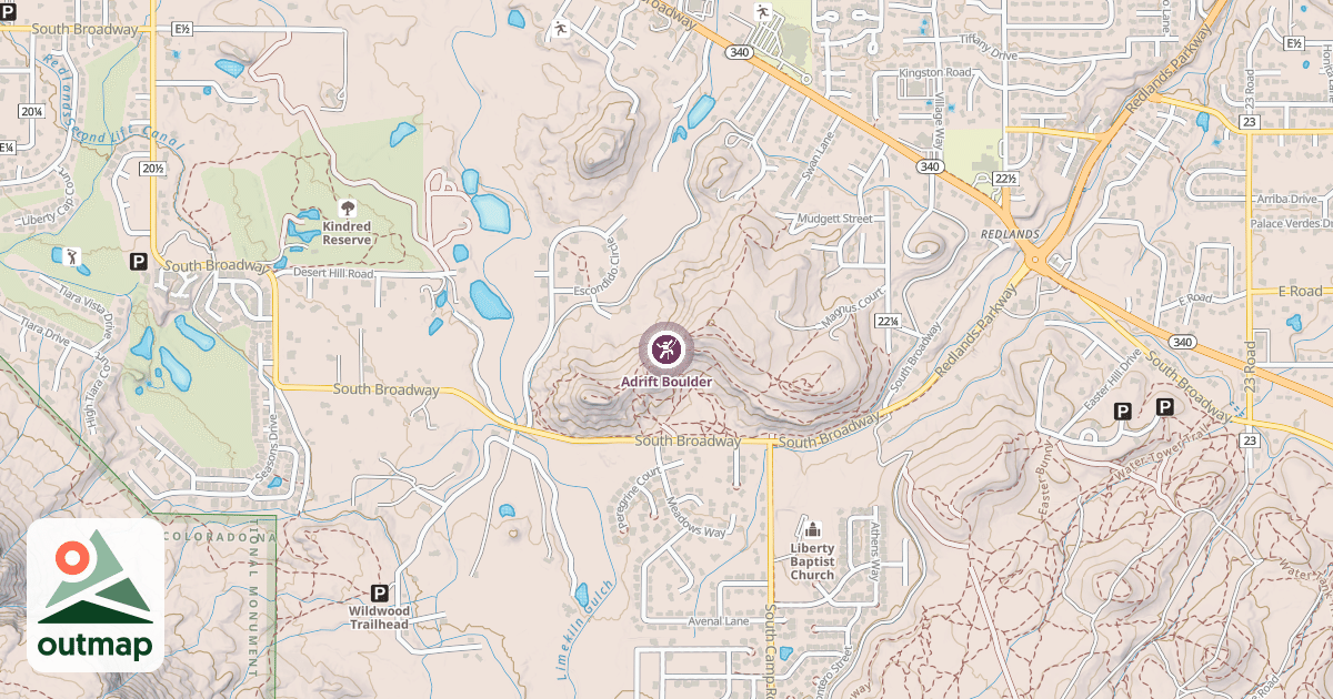 Map of Adrift Boulder