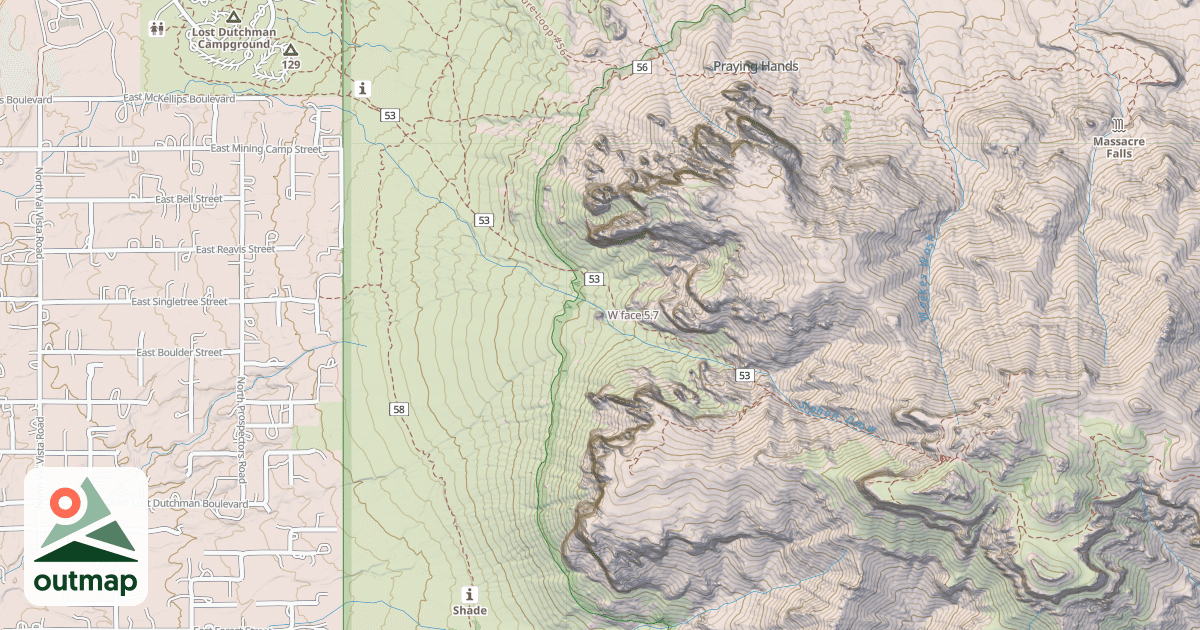 Map of W face