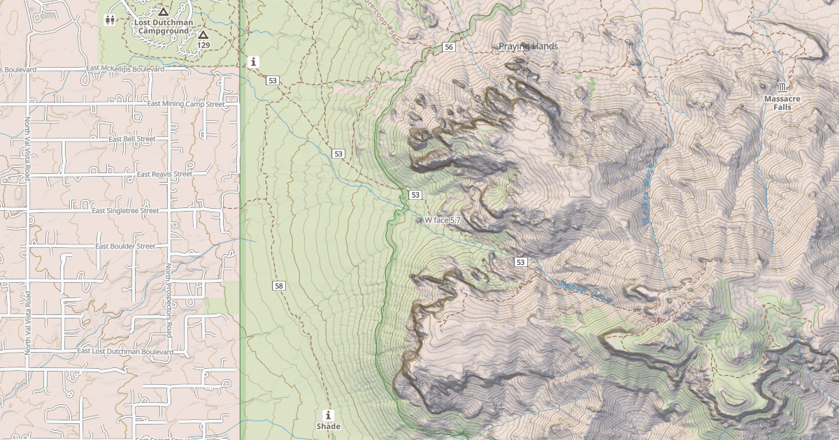 Map preview of W face