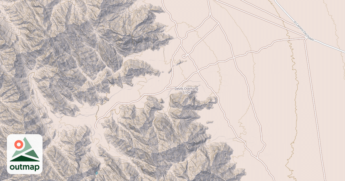 Map of Devils Overhang