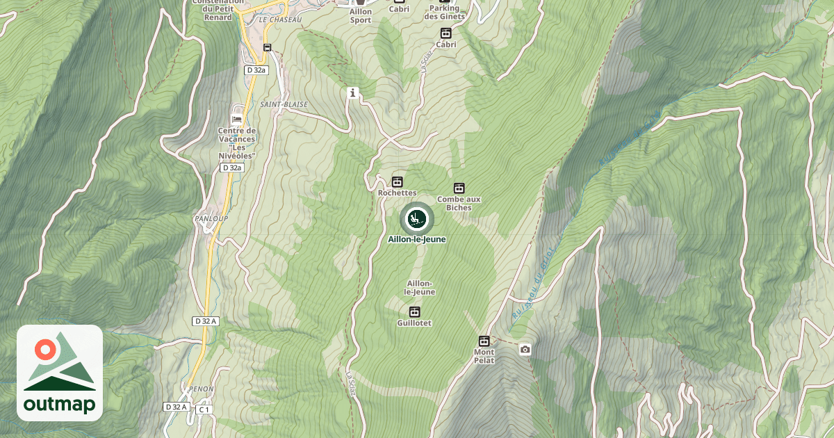 Map of Aillon-le-Jeune