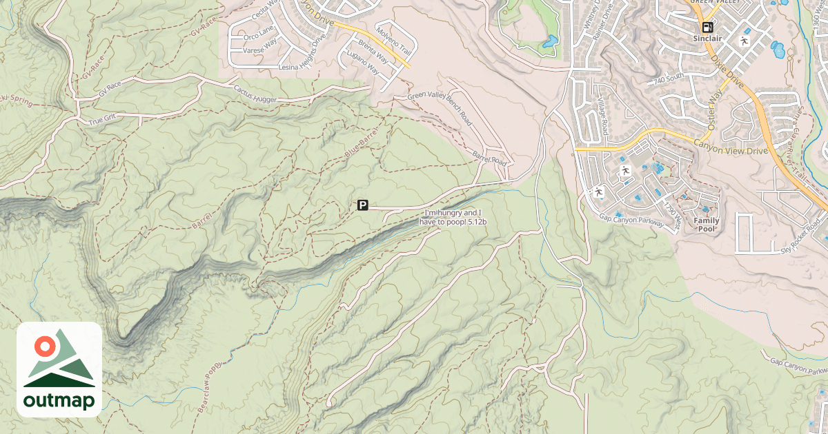 Map of I'm hungry and I have to poop!