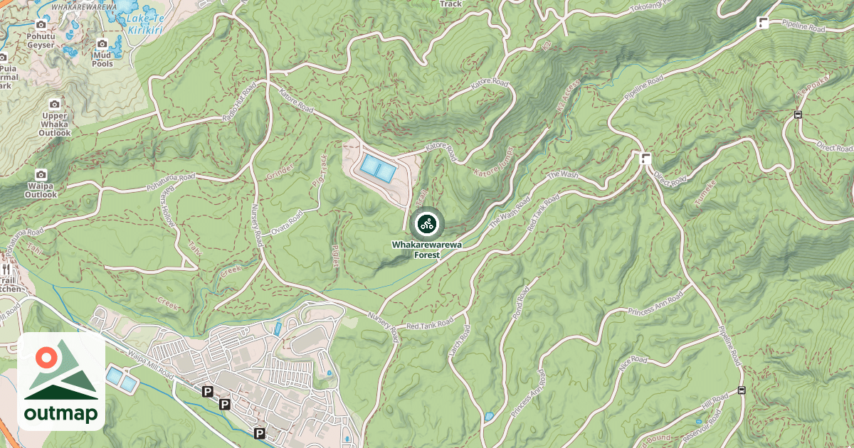 Map of Whakarewarewa Forest