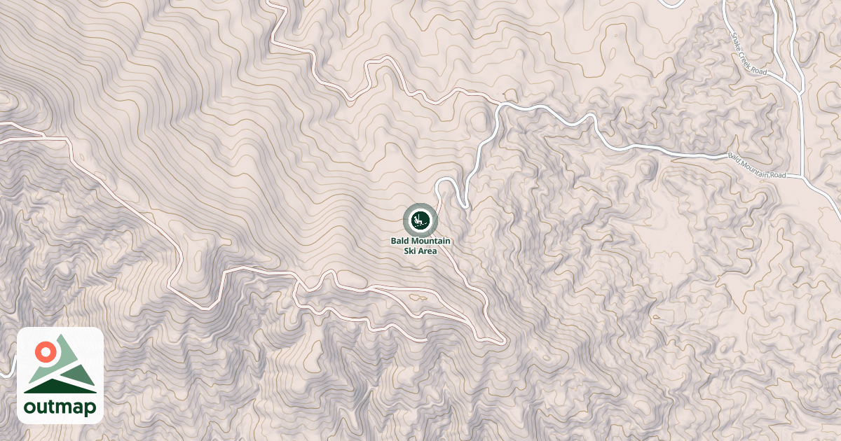 Map of Bald Mountain Ski Area
