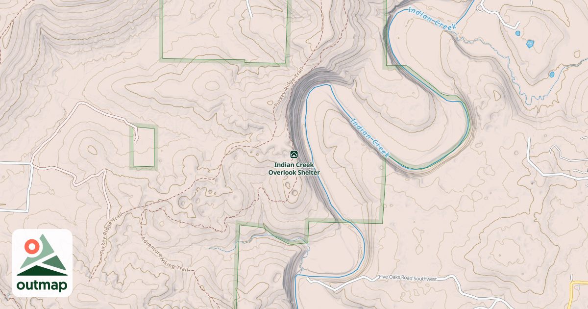 Map of Indian Creek Overlook Shelter