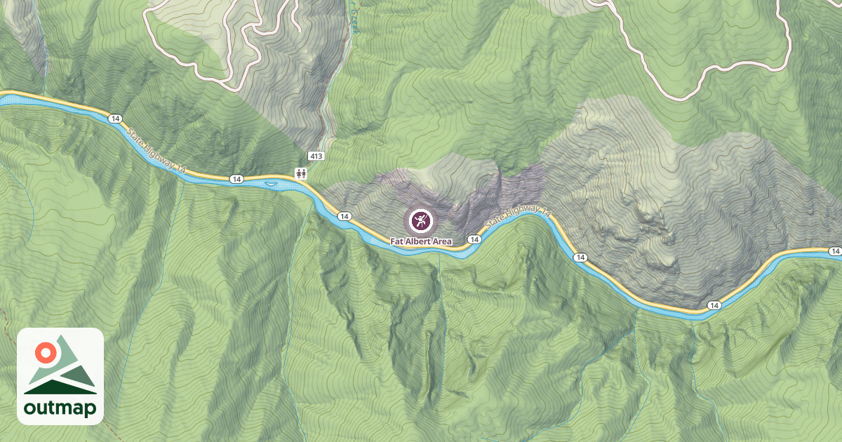 Map of Fat Albert Area