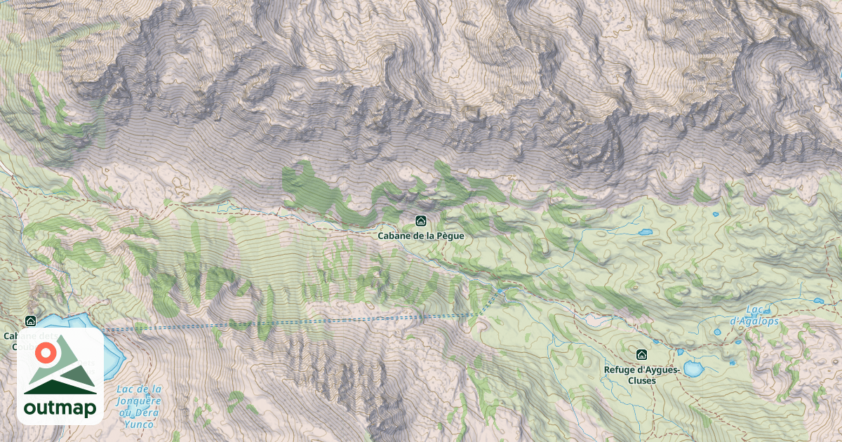 Map of Cabane de la Pègue