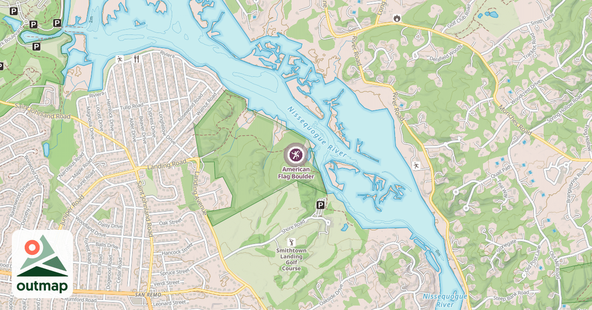 Map of American Flag Boulder