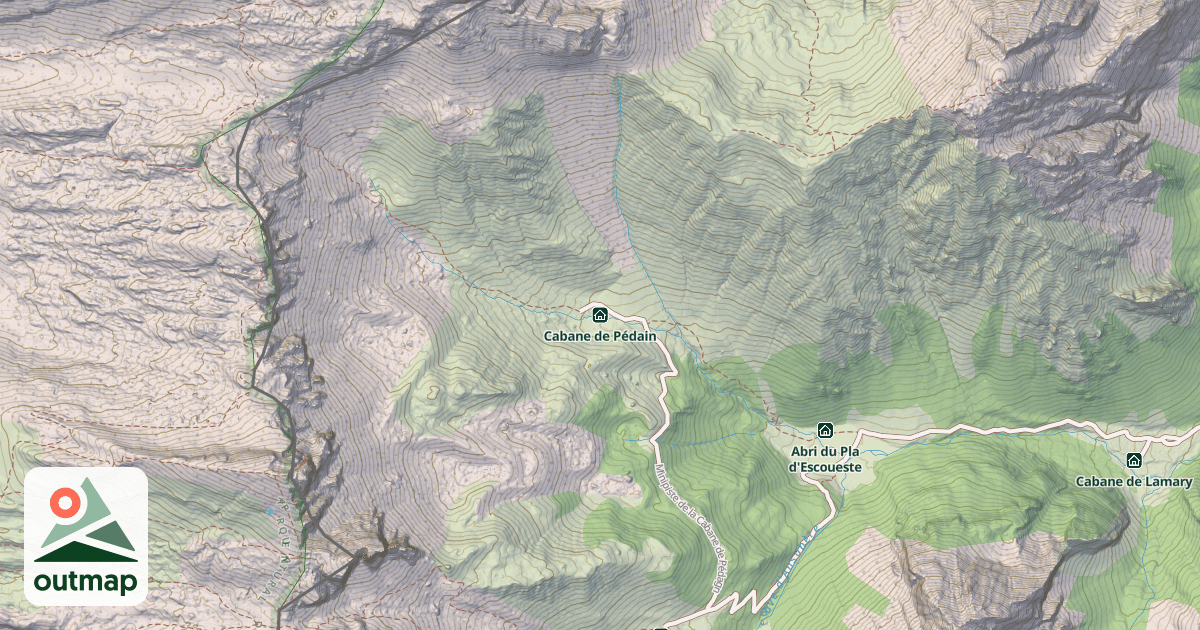 Map of Cabane de Pédain