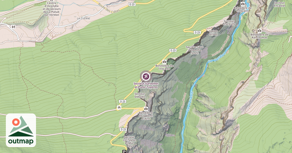Map of Secteur Surveiller et Punir Tuyères