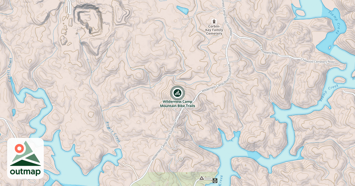 Map of Wilderness Camp Mountain Bike Trails