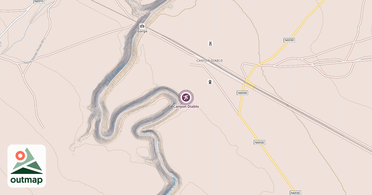 Map of Canyon Diablo