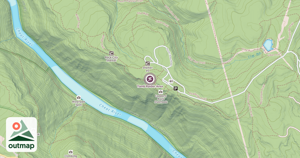 Map of Tomb Raider Area