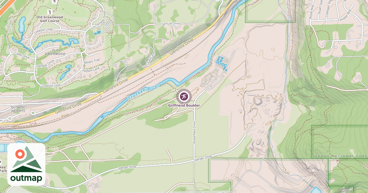 Map of Girlfriend Boulder