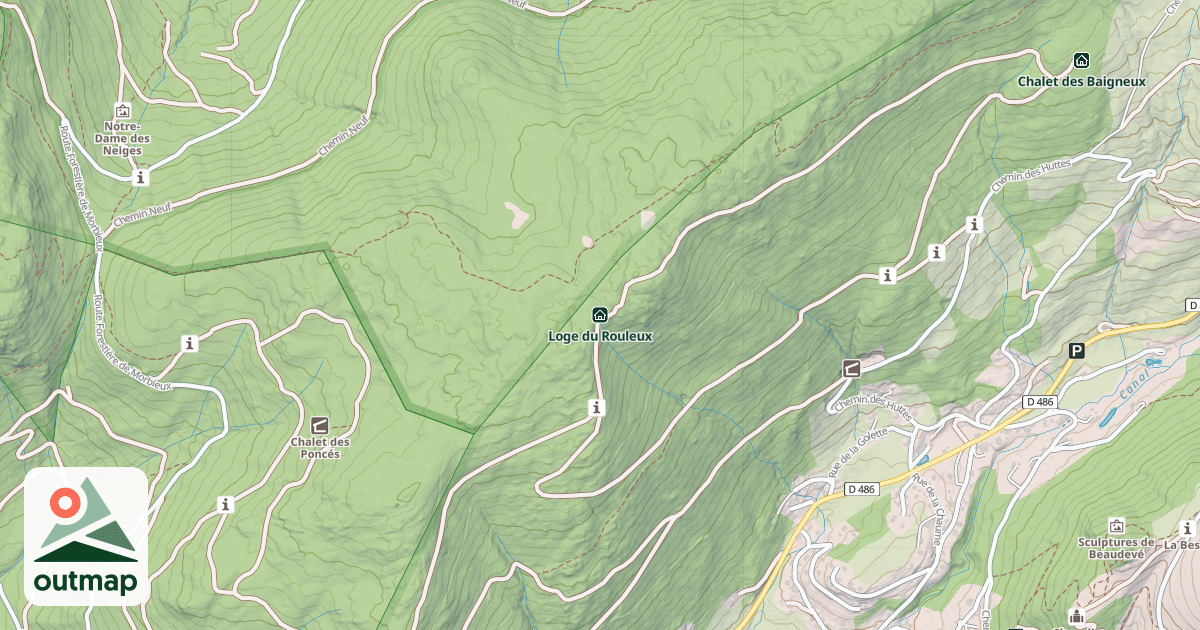 Map of Loge du Rouleux