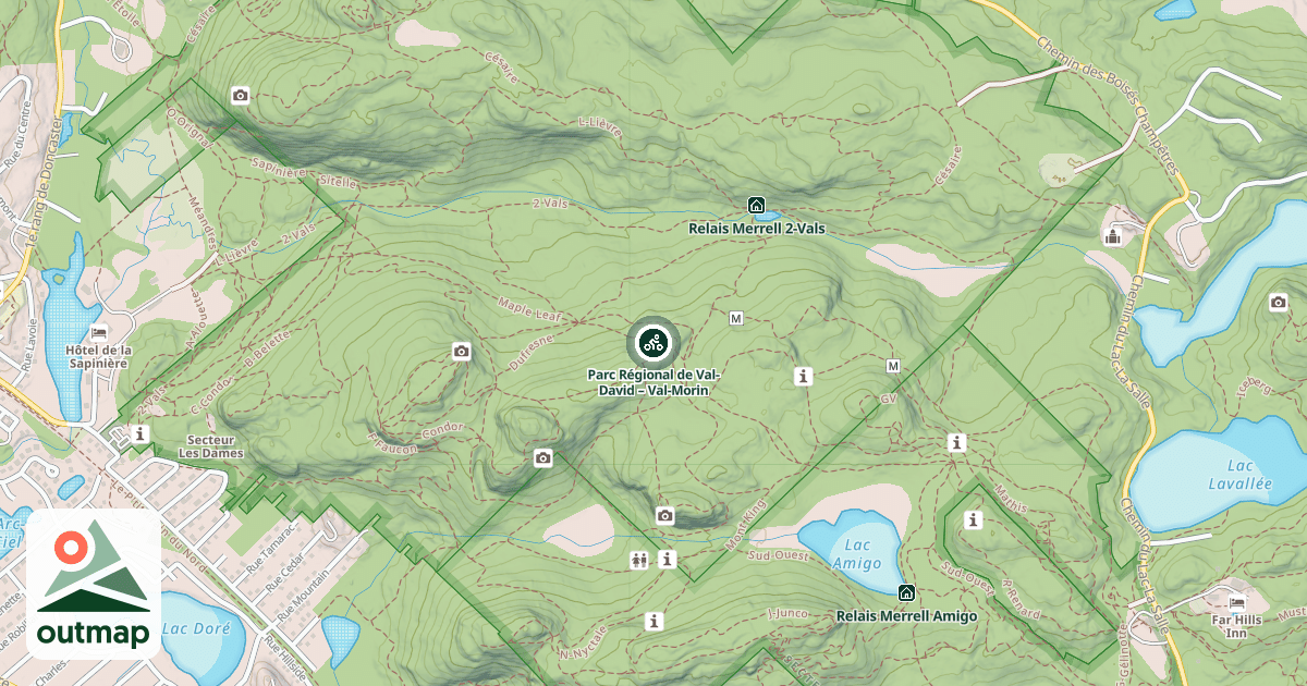 Map of Parc Régional de Val-David – Val-Morin