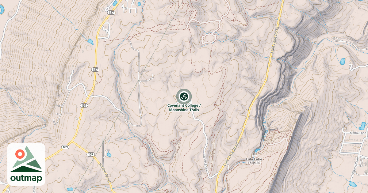 Map of Covenant College / Moonshine Trails