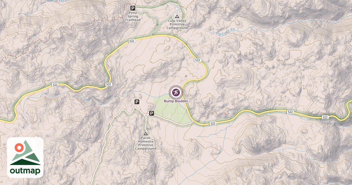 Map of Bump Boulder