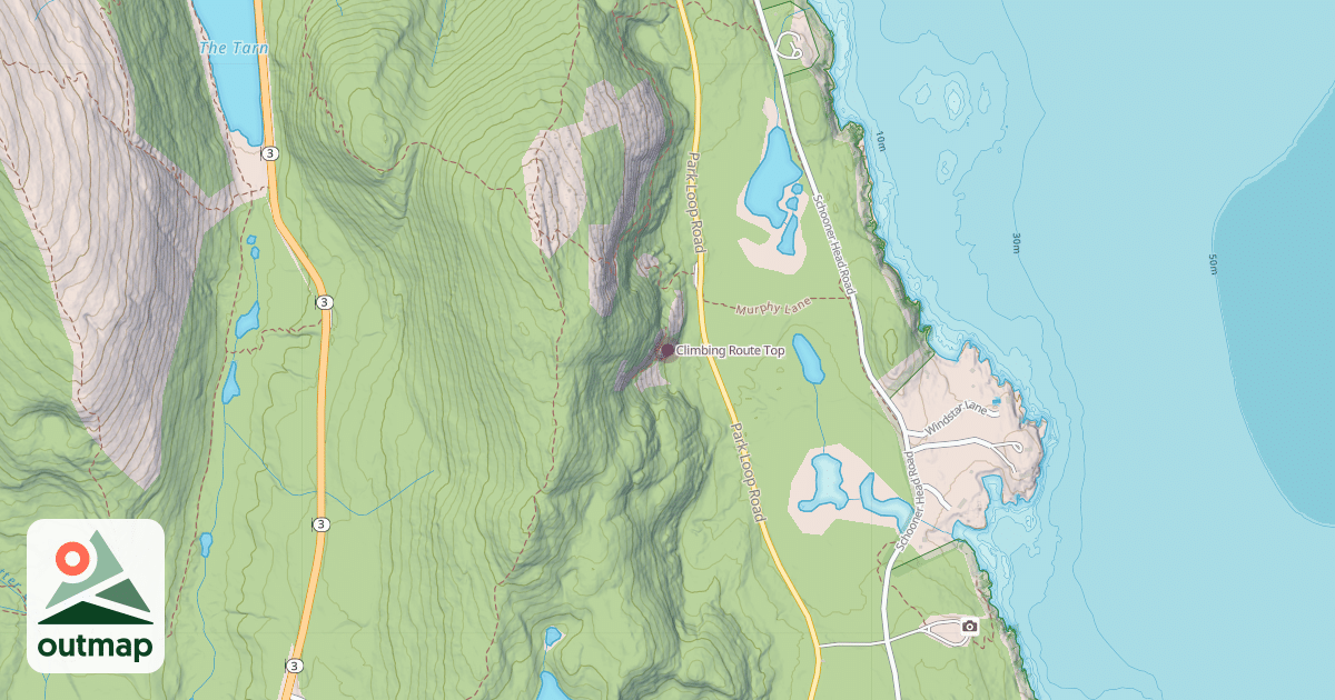 Map of Climbing Route Top