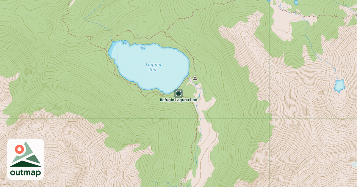 Map of Refugio Laguna Ilón