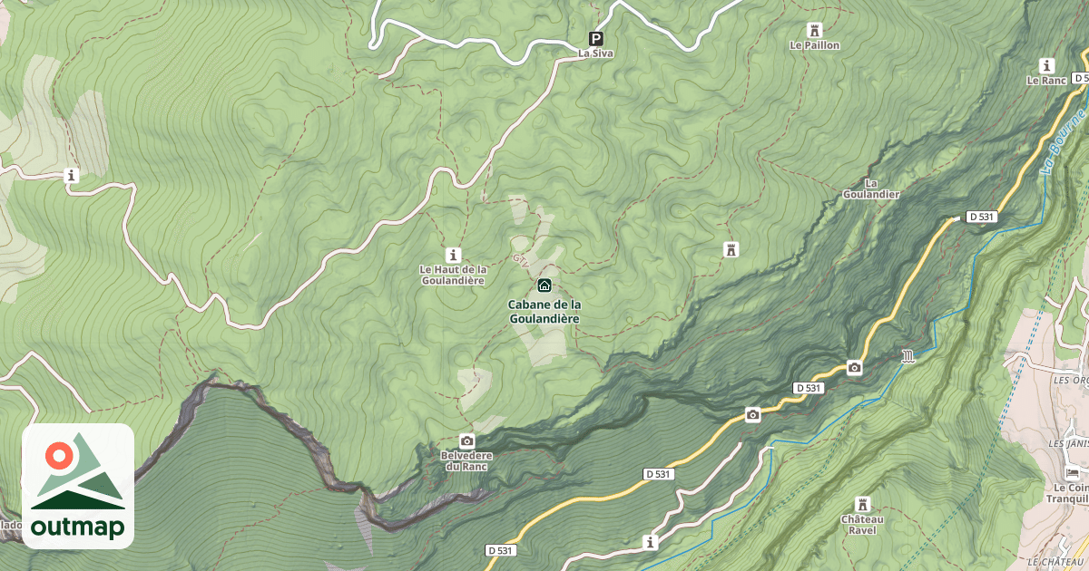 Map of Cabane de la Goulandière