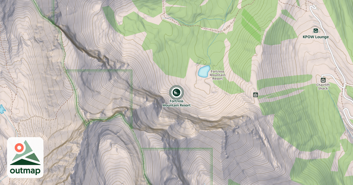 Map of Fortress Mountain Resort