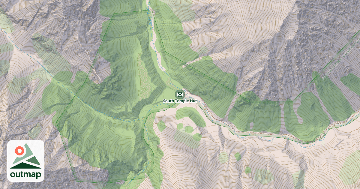 Map of South Temple Hut