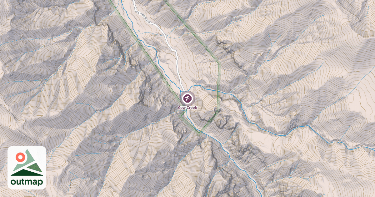 Map of Cow Creek