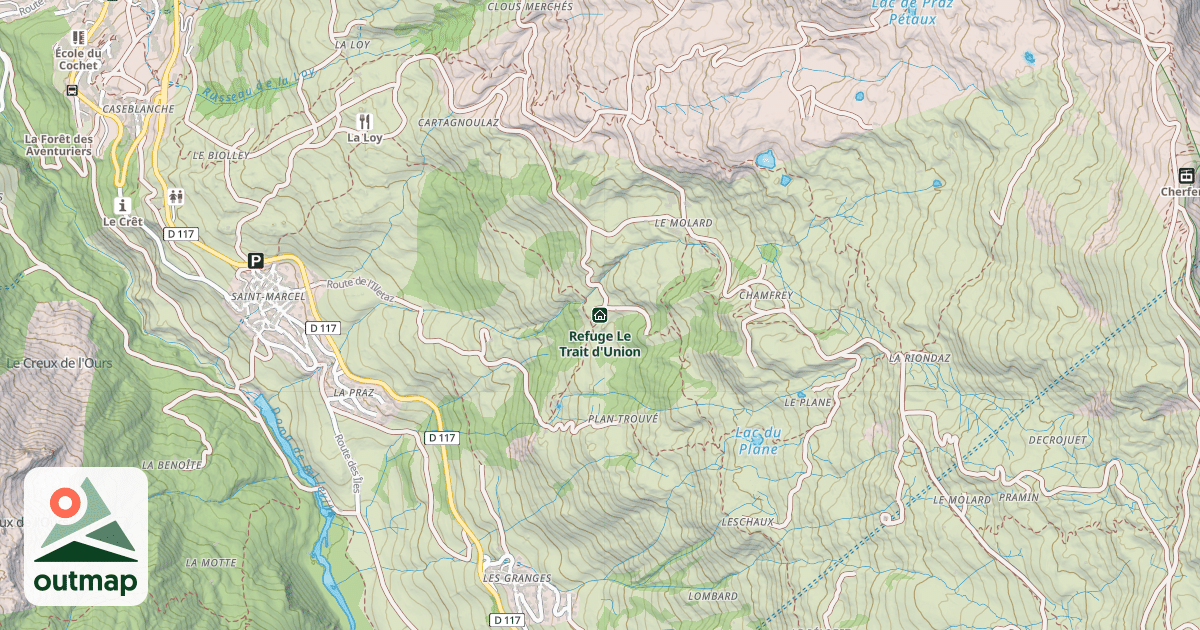 Map of Refuge Le Trait d'Union
