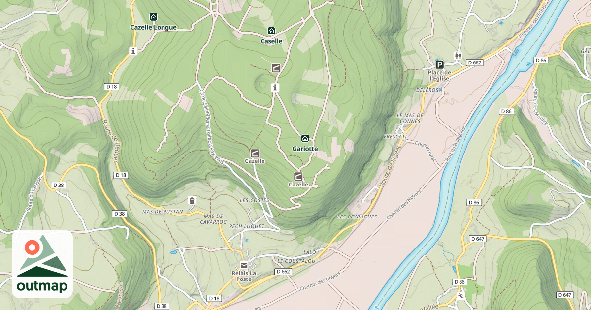 Map of Cazelle