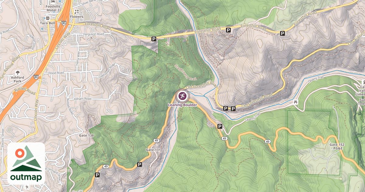 Map of Leaning Boulder