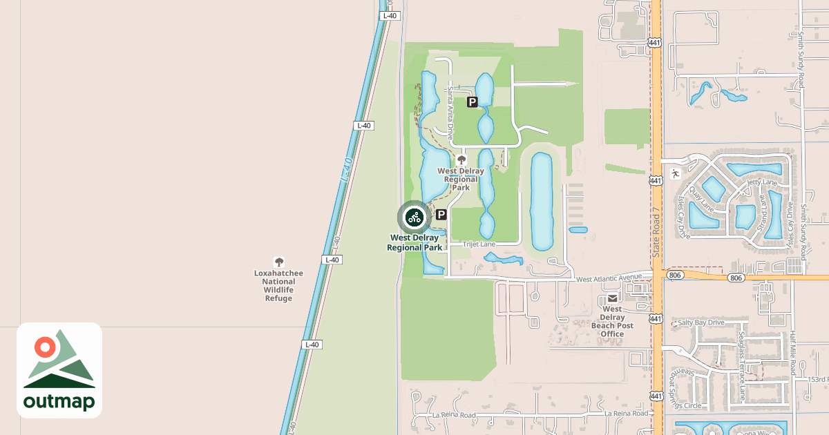 Map of West Delray Regional Park