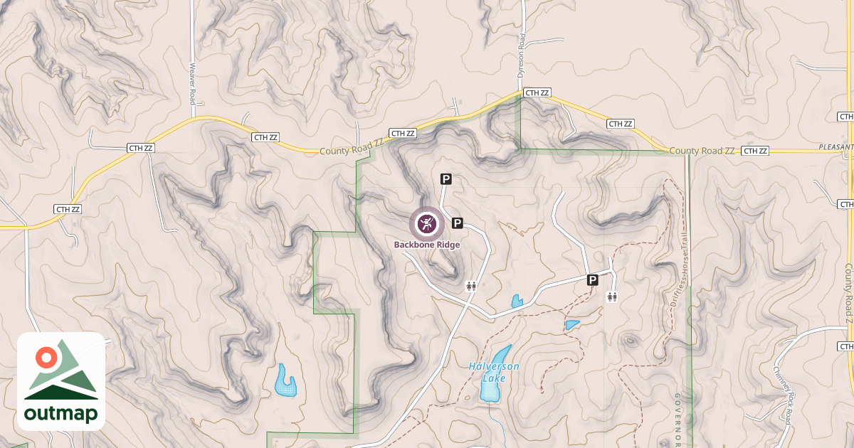 Map of Backbone Ridge