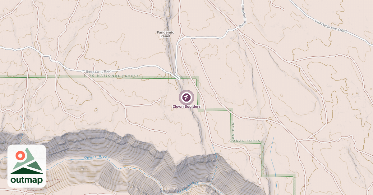Map of Clown Boulders
