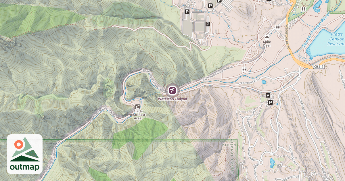 Map of Waterton Canyon