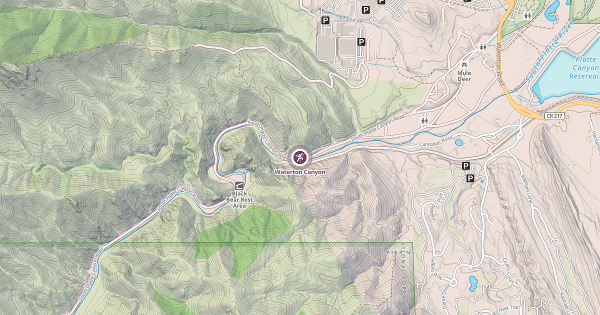 Map preview of Waterton Canyon