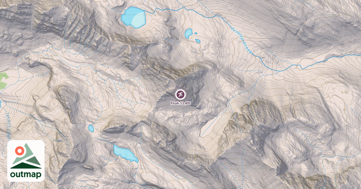 Map of Peak 13,405