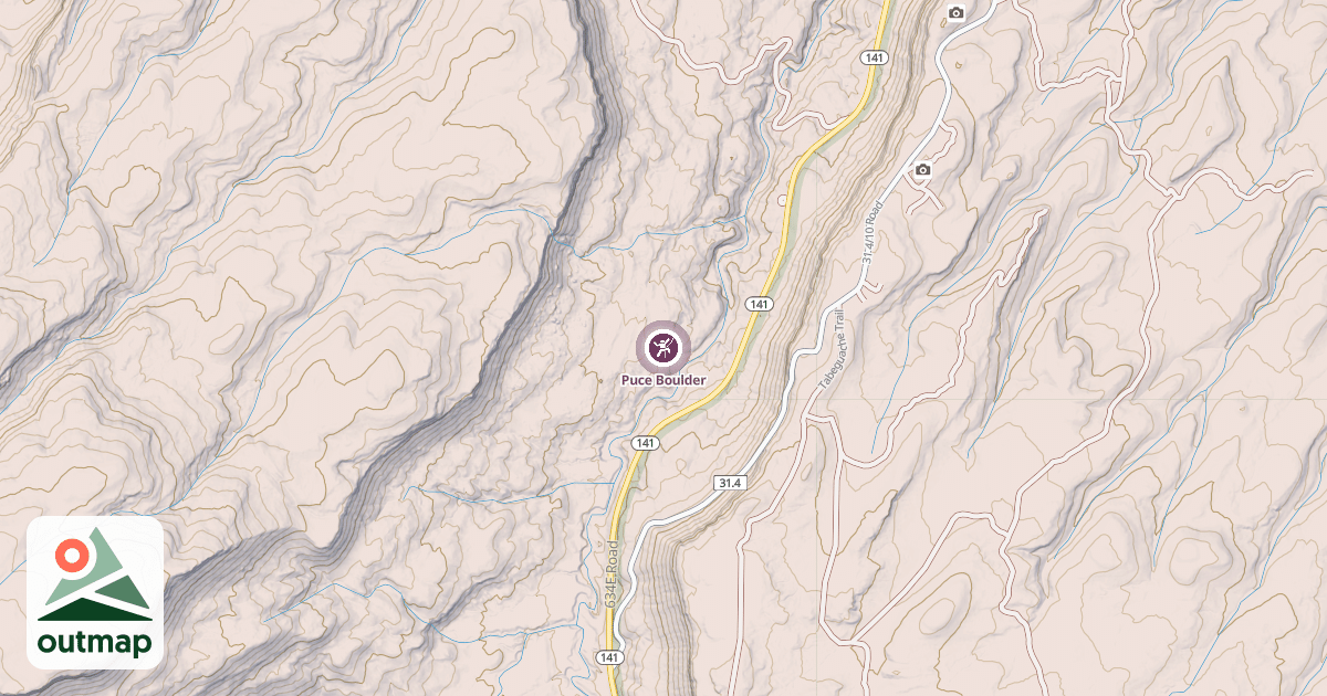 Map of Puce Boulder