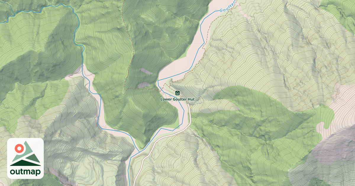 Map of Lower Goulter Hut