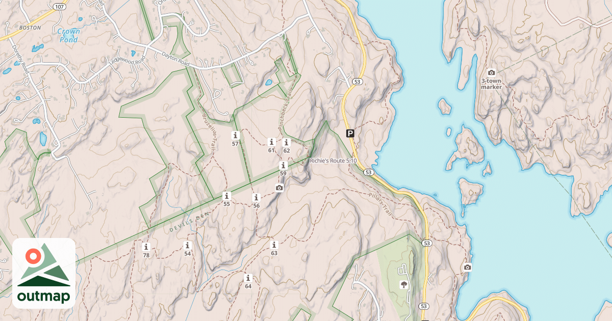 Map of Richie's Route