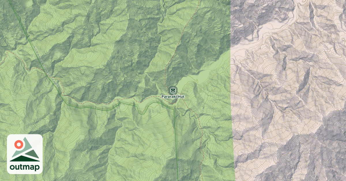 Map of Pararaki Hut